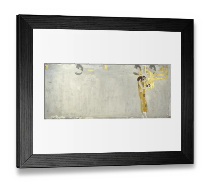 Framed Print : Gustav Klimt. Beethoven Frieze. D127. Section with figurative composition. Casein on stucco. 1902