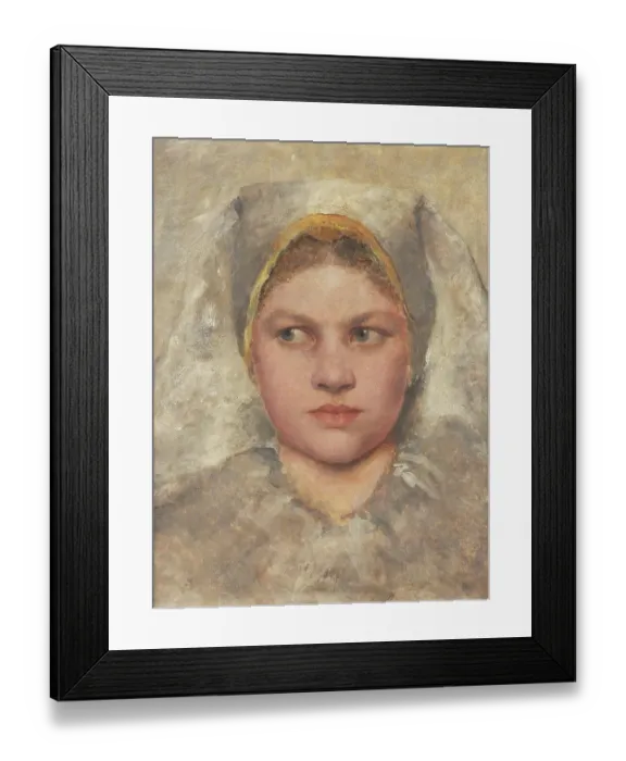 Framed Print : Study Head Of A Hanna Woman Framed Print : Study Head Of A Hanna Woman