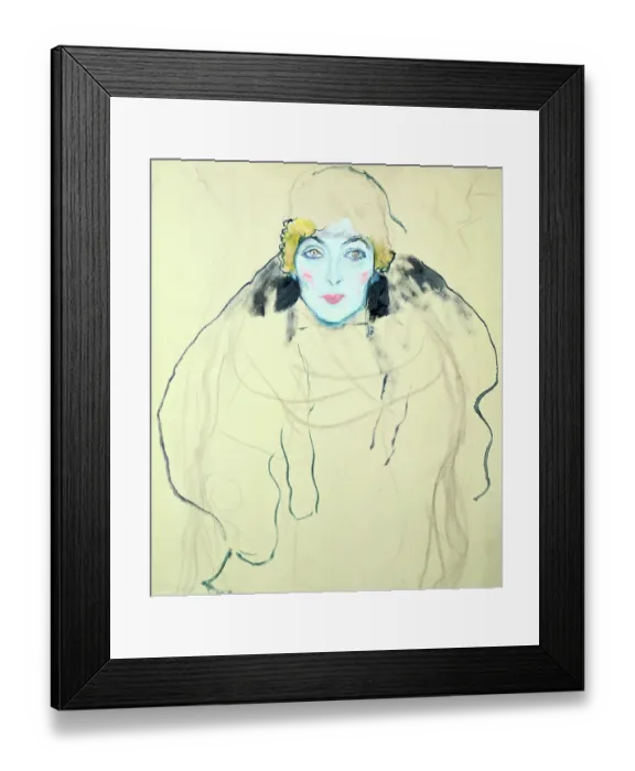 Framed Print : Woman's Head ('Frauenkopf'), 1917. Artist: Gustav Klimt Framed Print : Woman's Head ('Frauenkopf'), 1917. Artist: Gustav Klimt