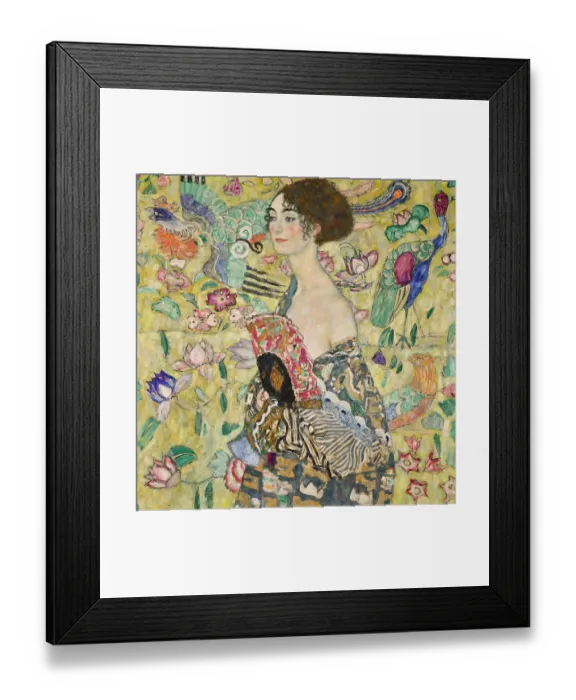 Framed Print : Dame Mit Fächer (Lady With A Fan) Framed Print : Dame Mit Fächer (Lady With A Fan)