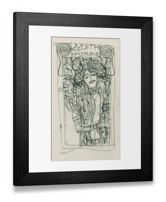 Framed Print : Sketch for Painting Judith I