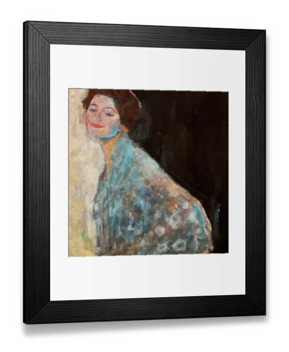 Framed Print : Portrait of a Lady in white (unfinished), 1917. Artist: Klimt, Gustav (1862-1918) Framed Print : Portrait of a Lady in white (unfinished), 1917. Artist: Klimt, Gustav (1862-1918)