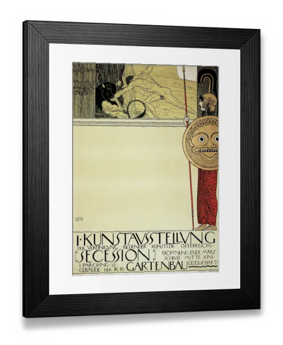 Framed Print : Poster for the First Art Exhibition of the Secession Art Movement, 1898. Artist: Klimt, Gustav (1862-1918) Framed Print : Poster for the First Art Exhibition of the Secession Art Movement, 1898. Artist: Klimt, Gustav (1862-1918)