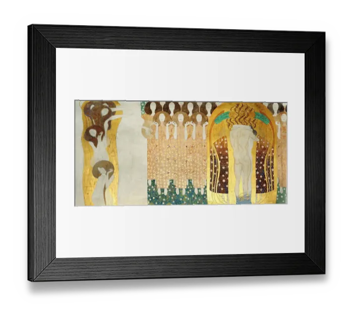 Framed Print : The Beethoven Frieze, Detail: The Arts, Chorus of Paradise, Embrace, 1902. Artist: Klimt, Gustav (1862-1918) Framed Print : The Beethoven Frieze, Detail: The Arts, Chorus of Paradise, Embrace, 1902. Artist: Klimt, Gustav (1862-1918)