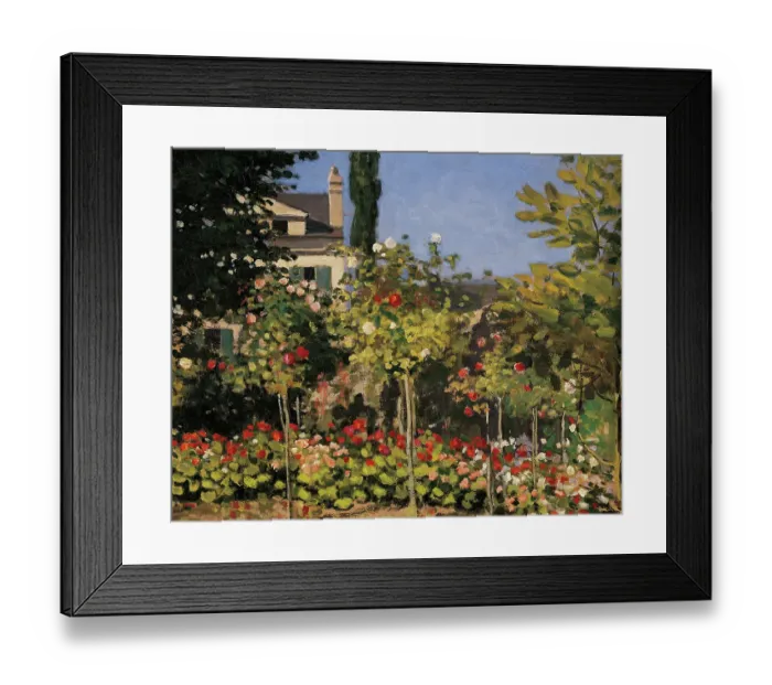 Framed Print : Flowering garden in Sainte-Adresse, by Claude Monet, 1866, 19th Century, oil on canvas Framed Print : Flowering garden in Sainte-Adresse, by Claude Monet, 1866, 19th Century, oil on canvas