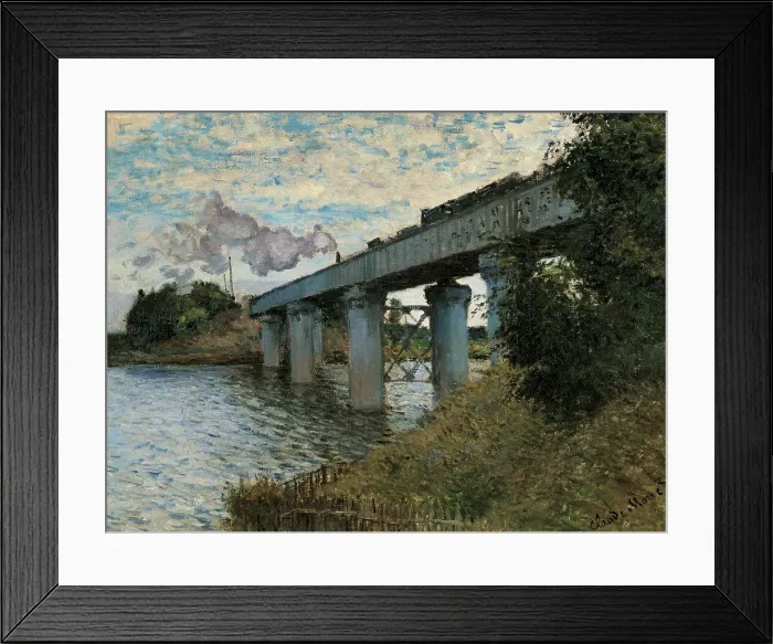 Framed Print : The Railway Bridge in Argenteuil (le pont de chemin de fer à Argenteuil), 1873 - 1874, 19th Century, oil on canvas Framed Print : The Railway Bridge in Argenteuil (le pont de chemin de fer à Argenteuil), 1873 - 1874, 19th Century, oil on canvas