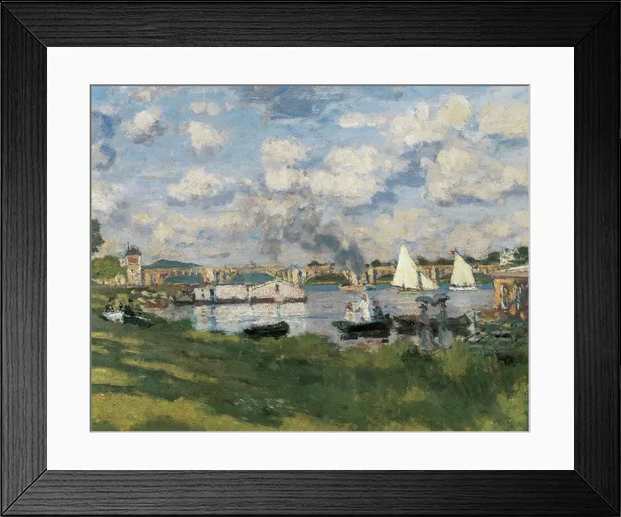Framed Print : The Basin at Argenteuil, by Claude Monet, 1872, 19th Century, oil on canvas Framed Print : The Basin at Argenteuil, by Claude Monet, 1872, 19th Century, oil on canvas