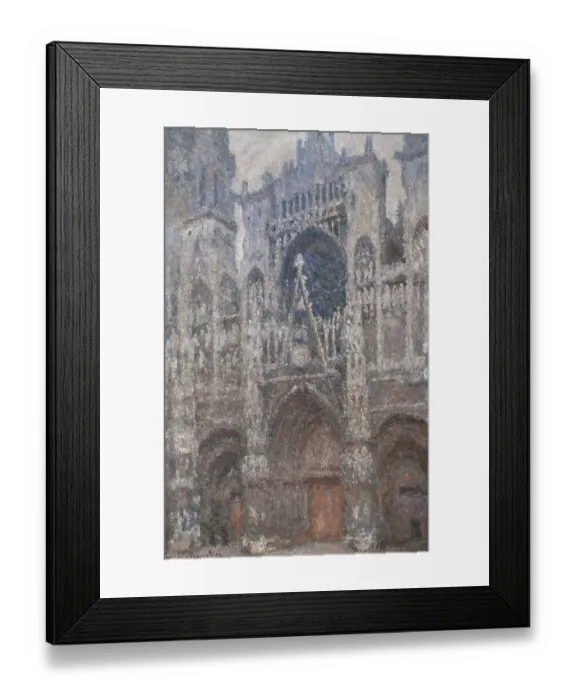 Framed Print : Rouen Cathedral. Grey Day - Harmony in Grey, by Monet Claude, 1892 - 1894, 19th Century, oil on canvas Framed Print : Rouen Cathedral. Grey Day - Harmony in Grey, by Monet Claude, 1892 - 1894, 19th Century, oil on canvas