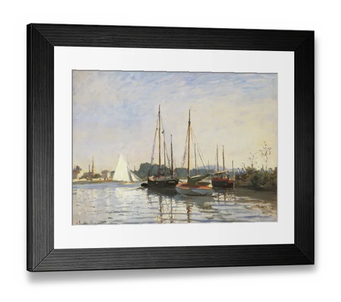 Framed Print : Pleasure boats at Argenteuil, by Claude Monet, 1872, 19th Century, oil on canvas, 82, 4 x 60 cm Framed Print : Pleasure boats at Argenteuil, by Claude Monet, 1872, 19th Century, oil on canvas, 82, 4 x 60 cm