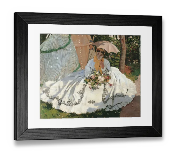 Framed Print : Women in the Garden, by Claude Monet, 1866 - 1867, 19th Century, oil on canvas, cm 255 x 205 Framed Print : Women in the Garden, by Claude Monet, 1866 - 1867, 19th Century, oil on canvas, cm 255 x 205