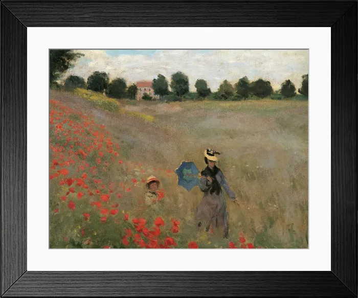 Framed Print : The Poppy Field, by Claude Monet, 1873, 19th Century, oil on canvas, cm 50 x 65 Framed Print : The Poppy Field, by Claude Monet, 1873, 19th Century, oil on canvas, cm 50 x 65