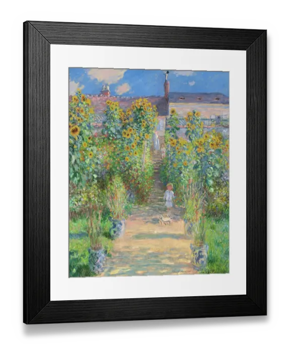 Framed Print : The Artists Garden At Vétheuil Framed Print : The Artists Garden At Vétheuil