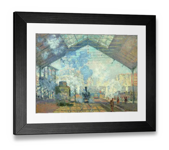Framed Print : Gare Saint Lazare, Paris, 1877. Artist: Claude Monet Framed Print : Gare Saint Lazare, Paris, 1877. Artist: Claude Monet