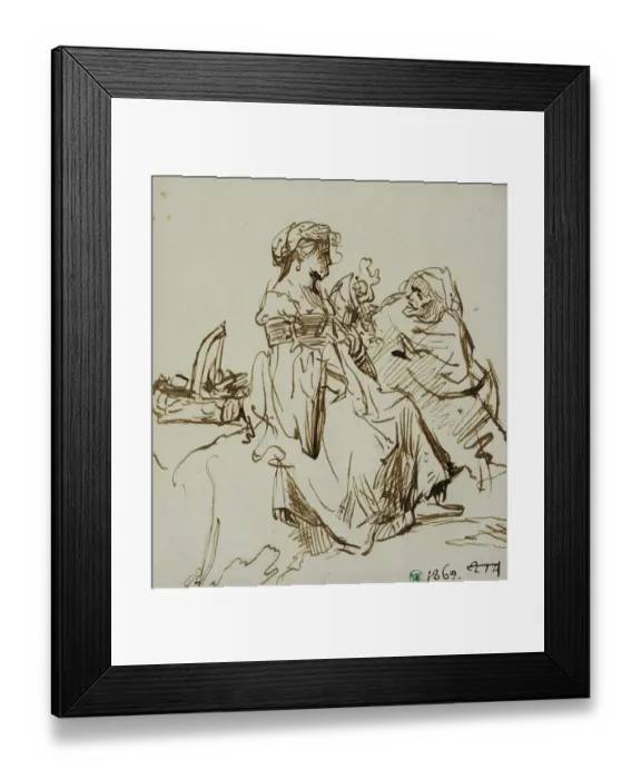 Framed Print : Vertumnus and Pomona. Creator: Rembrandt Harmensz van Rijn Framed Print : Vertumnus and Pomona. Creator: Rembrandt Harmensz van Rijn