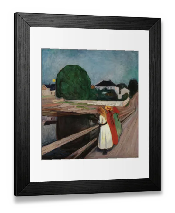 Framed Print : The Girls On The Bridge Framed Print : The Girls On The Bridge