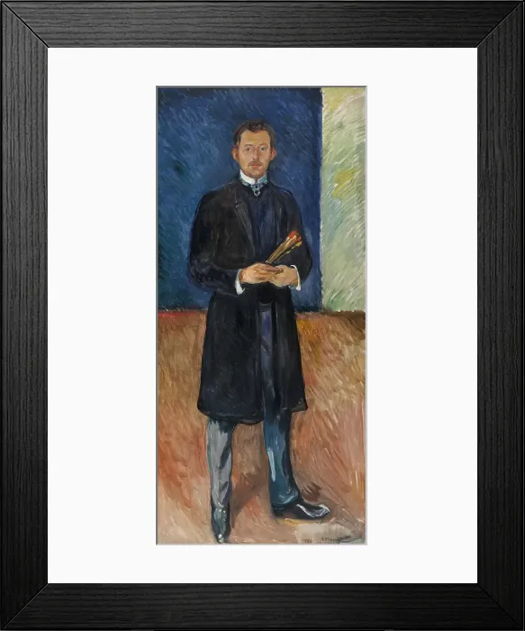 Framed Print : Self-Portrait With Brushes Framed Print : Self-Portrait With Brushes