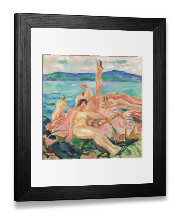 Framed Print : Midsummer, 1915. Creator: Edvard Munch. (Photo by Heritage Art / Heritage Framed Print : Midsummer, 1915. Creator: Edvard Munch. (Photo by Heritage Art / Heritage