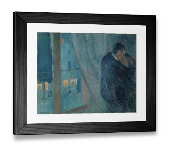 Framed Print : The Kiss, 1892. Creator: Edvard Munch. (Photo by Heritage Art / Heritage Framed Print : The Kiss, 1892. Creator: Edvard Munch. (Photo by Heritage Art / Heritage