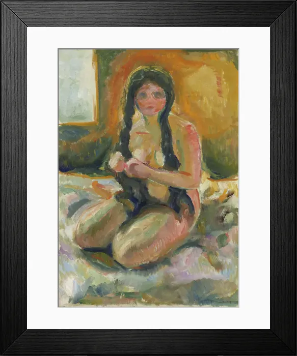 Framed Print : Seated Nude Framed Print : Seated Nude