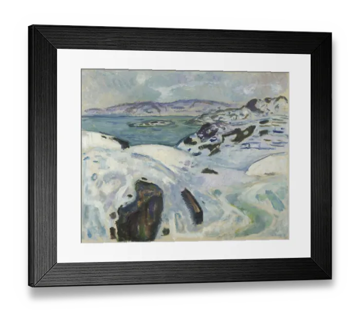 Framed Print : Winter On The Fjord Framed Print : Winter On The Fjord