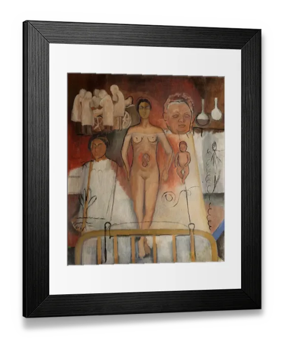 Framed Print : Frida And The Caesarean Operation Or The Hospital