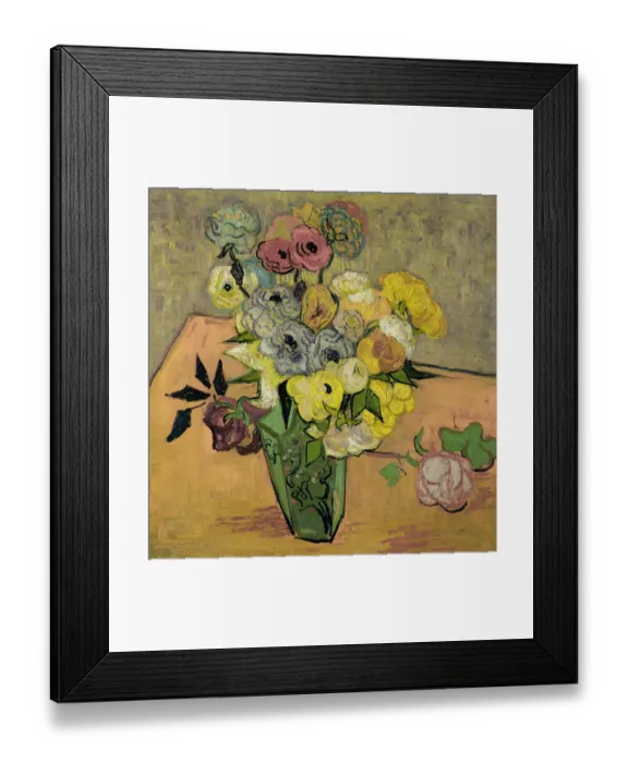Framed Print : Roses et anemones Framed Print : Roses et anemones