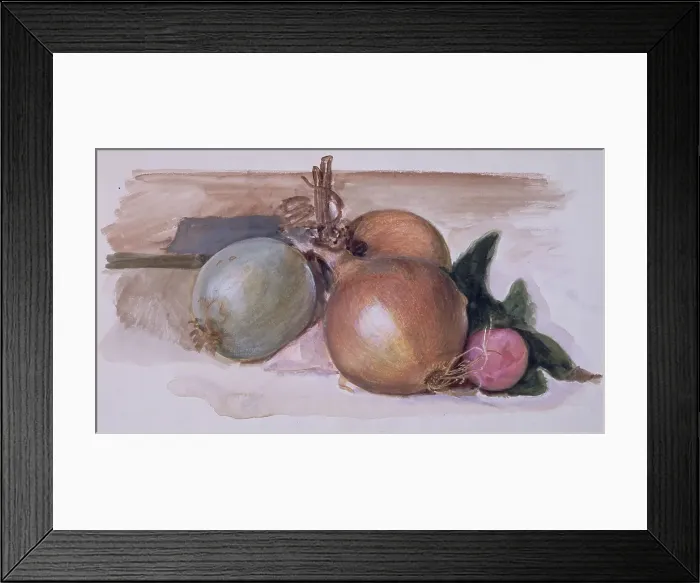 Framed Print : Still-Life - Study Of Onions Framed Print : Still-Life - Study Of Onions