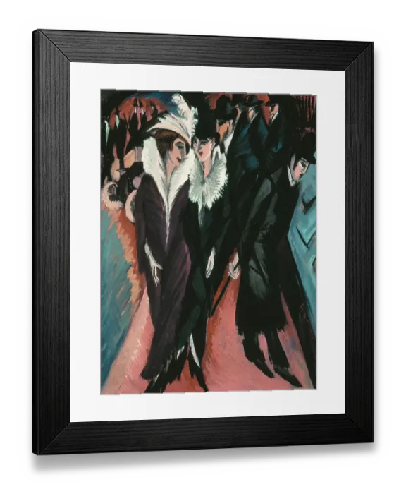 Framed Print : Street, Berlin. Artist: Kirchner, Ernst Ludwig (1880-1938) Framed Print : Street, Berlin. Artist: Kirchner, Ernst Ludwig (1880-1938)