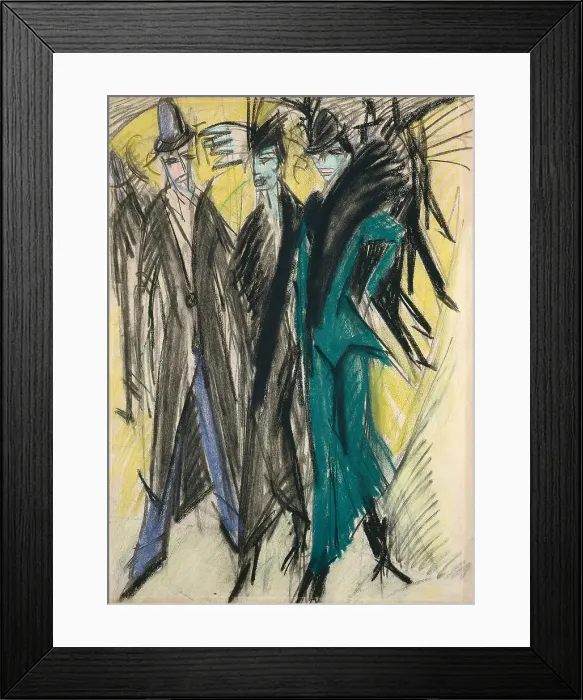 Framed Print : Berlin Street Scene. Artist: Kirchner, Ernst Ludwig (1880-1938) Framed Print : Berlin Street Scene. Artist: Kirchner, Ernst Ludwig (1880-1938)