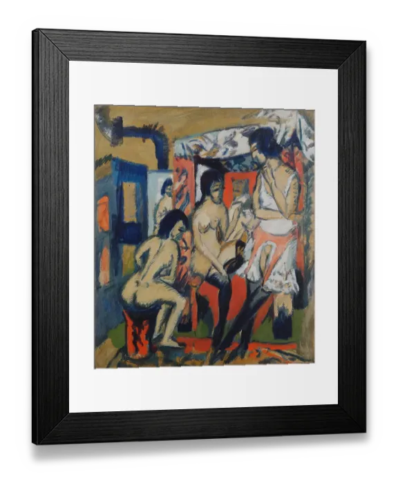 Framed Print : Nudes in Studio, 1912. Artist: Kirchner, Ernst Ludwig (1880-1938) Framed Print : Nudes in Studio, 1912. Artist: Kirchner, Ernst Ludwig (1880-1938)