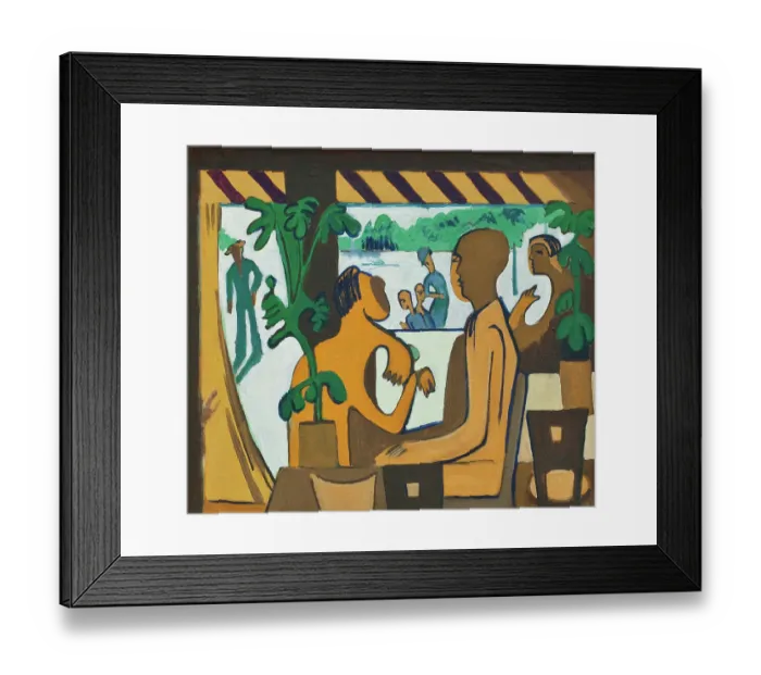 Framed Print : Brown Figures in a Café, 1928-1929. Artist: Kirchner, Ernst Ludwig (1880-1938) Framed Print : Brown Figures in a Café, 1928-1929. Artist: Kirchner, Ernst Ludwig (1880-1938)