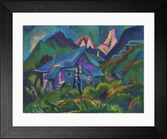 Framed Print : Alpine Huts And Tinzenhorn Framed Print : Alpine Huts And Tinzenhorn
