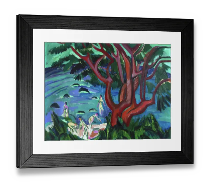 Framed Print : Red Tree At The Beach Framed Print : Red Tree At The Beach