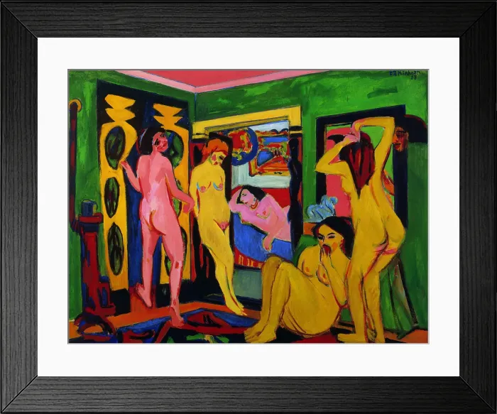 Framed Print : Bathers In A Room