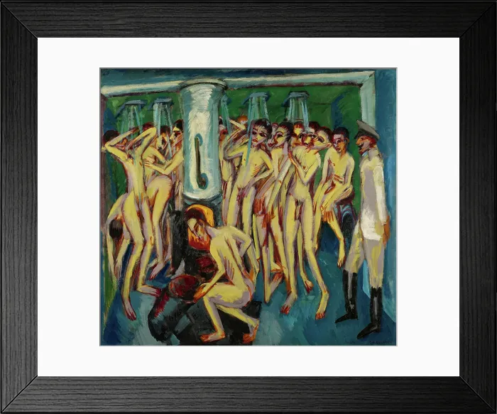 Framed Print : Das Soldatenbad (Artillerymen)