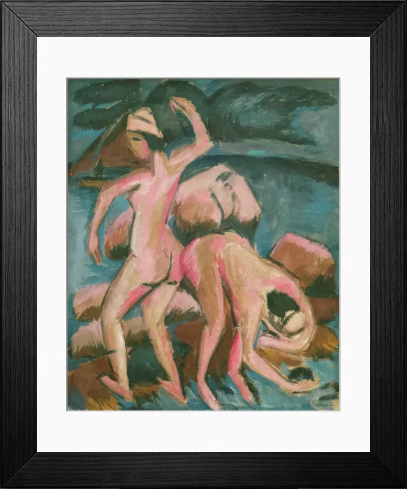 Framed Print : Two Bathers (Fehmarn) Framed Print : Two Bathers (Fehmarn)