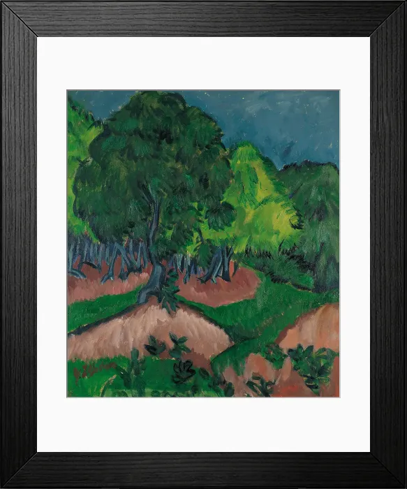 Framed Print : Landscape with Chestnut Tree, 1913. Artist: Kirchner, Ernst Ludwig (1880-1938) Framed Print : Landscape with Chestnut Tree, 1913. Artist: Kirchner, Ernst Ludwig (1880-1938)