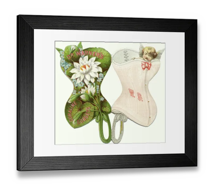 Framed Print : Dr. Warner's Coraline Corsets Framed Print : Dr. Warner's Coraline Corsets