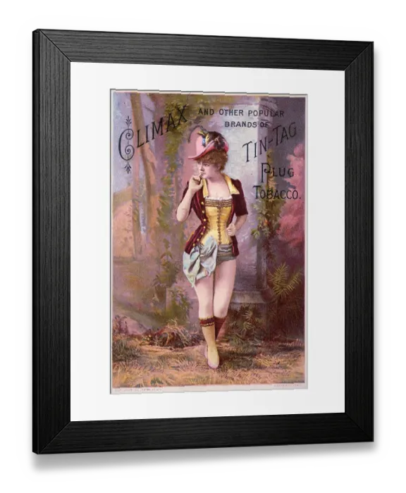 Framed Print : Climax Tobacco Ad Framed Print : Climax Tobacco Ad
