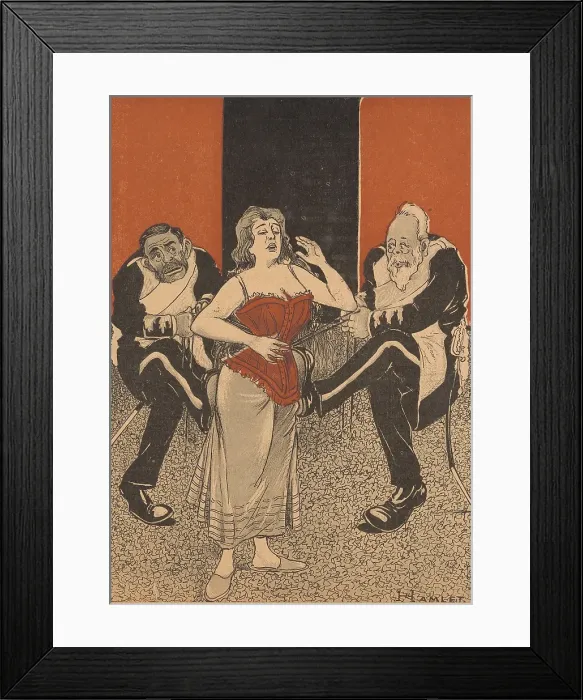Framed Print : Tightening Corset Framed Print : Tightening Corset