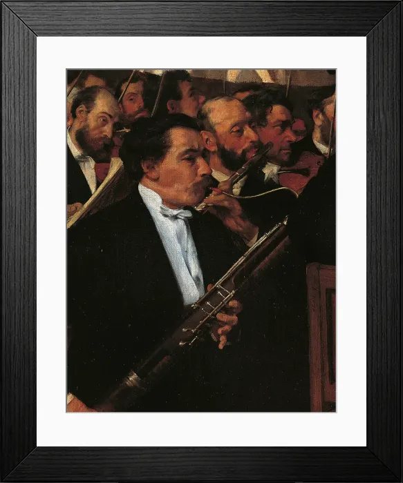 Framed Print : The Orchestra at the Opera House, by Edgar Degas, 1868 - 1869, 19th Century, oil on canvas, cm 56, 5 x 46 Framed Print : The Orchestra at the Opera House, by Edgar Degas, 1868 - 1869, 19th Century, oil on canvas, cm 56, 5 x 46