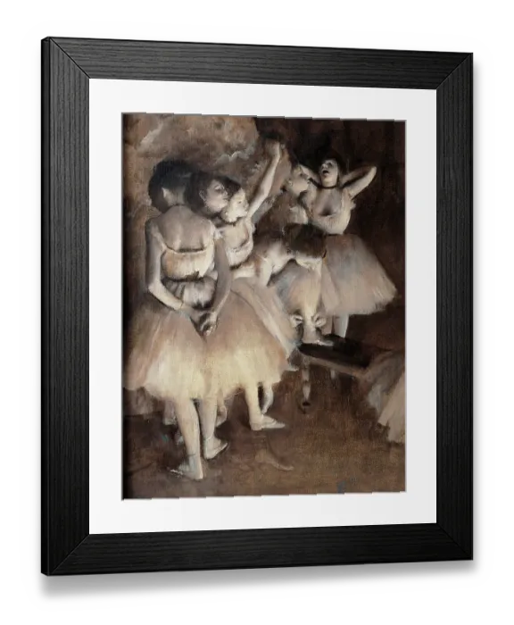 Framed Print : Dance Foyer at Opra (Paris), by Edgar Degas, 1874, 19th Century, oil on canvas, cm 65 x 81 Framed Print : Dance Foyer at Opra (Paris), by Edgar Degas, 1874, 19th Century, oil on canvas, cm 65 x 81