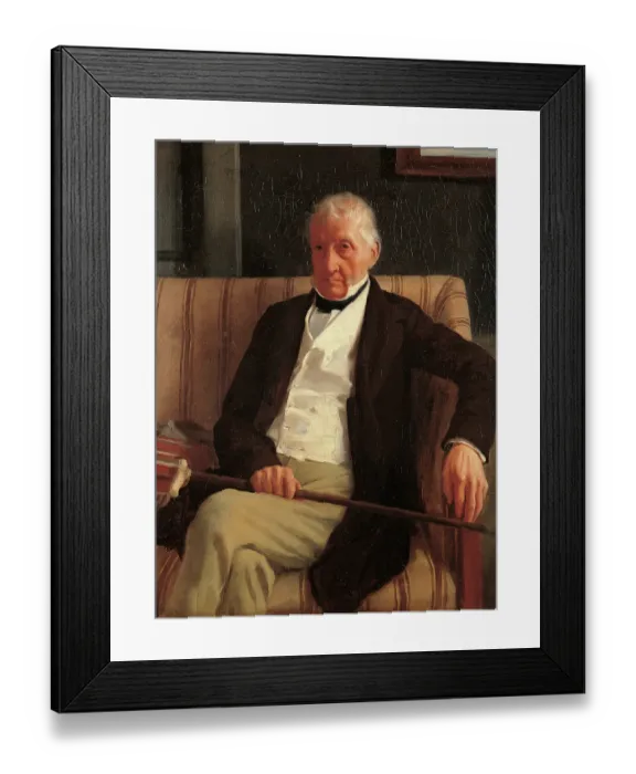 Framed Print : Portrait of Hilaire Degas, Grandfather of the Artist, by Edgar Degas, 1857, 19th Century, oil on canvas, cm 53 x 41 Framed Print : Portrait of Hilaire Degas, Grandfather of the Artist, by Edgar Degas, 1857, 19th Century, oil on canvas, cm 53 x 41