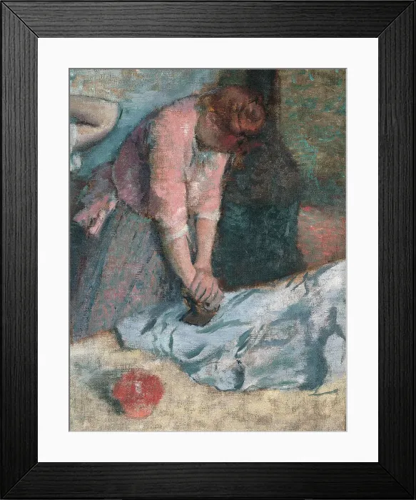 Framed Print : Women Ironing, by Edgar Degas, 1884 - 1886 about, 19th Century, oil on canvas, cm 76 x 81, 5 Framed Print : Women Ironing, by Edgar Degas, 1884 - 1886 about, 19th Century, oil on canvas, cm 76 x 81, 5