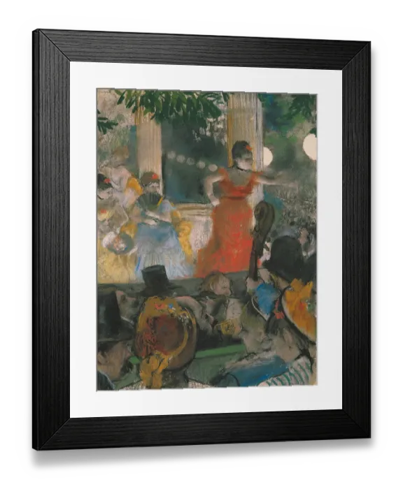 Framed Print : The café-concert at Les Ambassadeurs. Artist: Degas, Edgar (1834-1917) Framed Print : The café-concert at Les Ambassadeurs. Artist: Degas, Edgar (1834-1917)