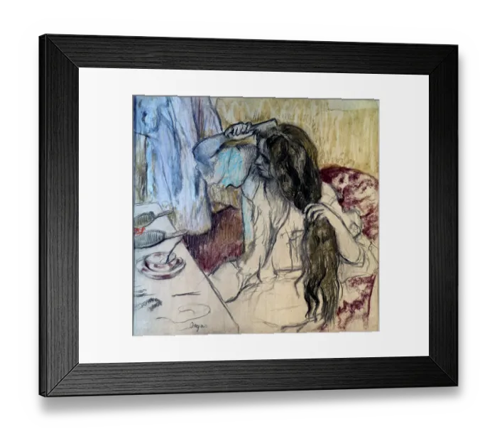 Framed Print : Woman at her Toilette, 1889. Artist: Edgar Degas Framed Print : Woman at her Toilette, 1889. Artist: Edgar Degas