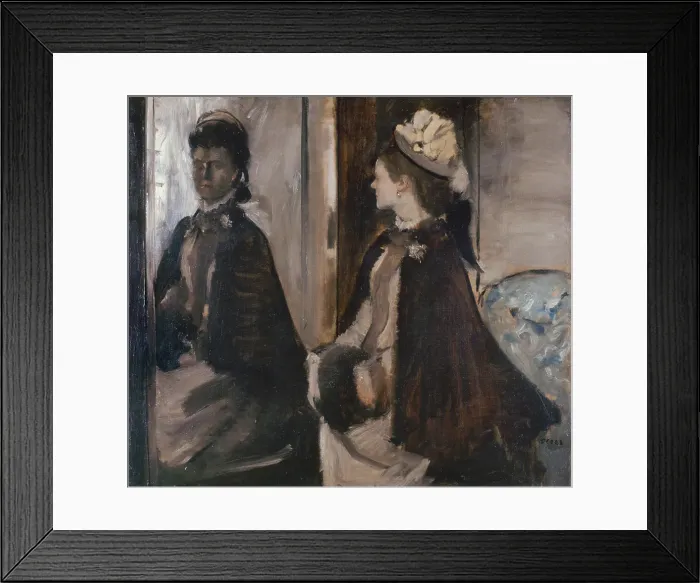 Framed Print : Mrs Jeantaud in the Mirror, c. 1875. Found in the collection of the Musée d'Orsay, Paris Framed Print : Mrs Jeantaud in the Mirror, c. 1875. Found in the collection of the Musée d'Orsay, Paris