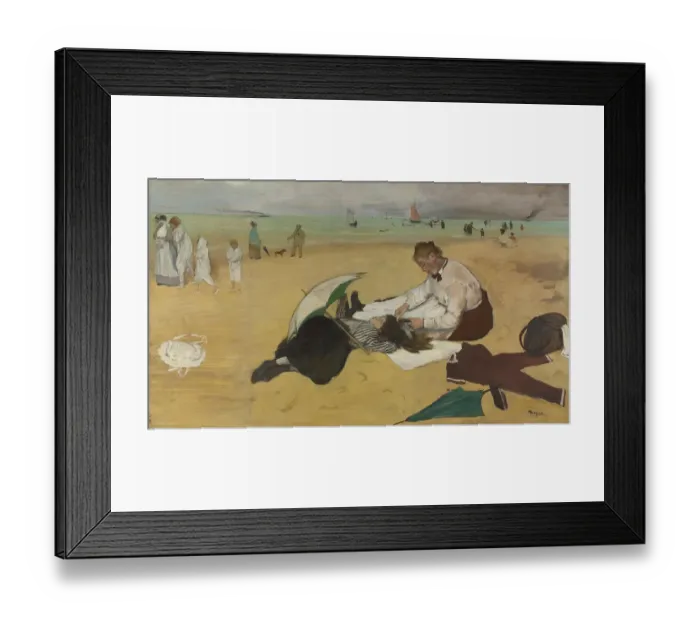 Framed Print : Beach Scene, c. 1869. Artist: Degas, Edgar (1834-1917) Framed Print : Beach Scene, c. 1869. Artist: Degas, Edgar (1834-1917)