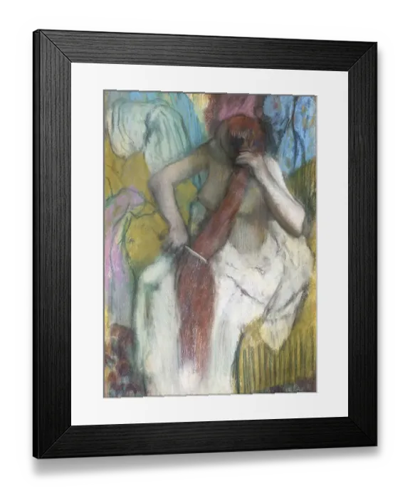 Framed Print : Woman Combing Her Hair. Artist: Degas, Edgar (1834-1917) Framed Print : Woman Combing Her Hair. Artist: Degas, Edgar (1834-1917)