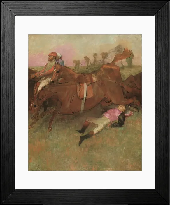 Framed Print : Scene From The Steeplechase: The Fallen Jockey Framed Print : Scene From The Steeplechase: The Fallen Jockey